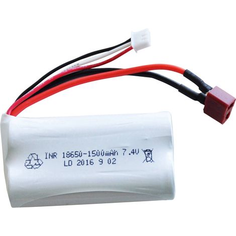 Amewi Pack de batterie (LiIon) 7.4 V 1500 mAh Nombre de cellules: 2 pack course système d'enfichage en T C116711