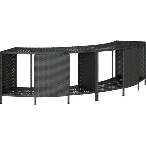 Maison Exclusive - Outdoor-Regale für Whirlpool 2 Stk. Schwarz Po