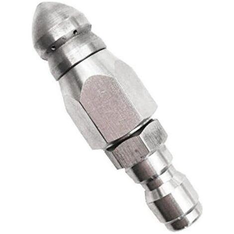 Sewer Jetter Nozzle for Pressure Washer with Stainless Steel, Durable Design Sewer Jetter Nozzle, 1/4 Inch Quick Connector (1/5)