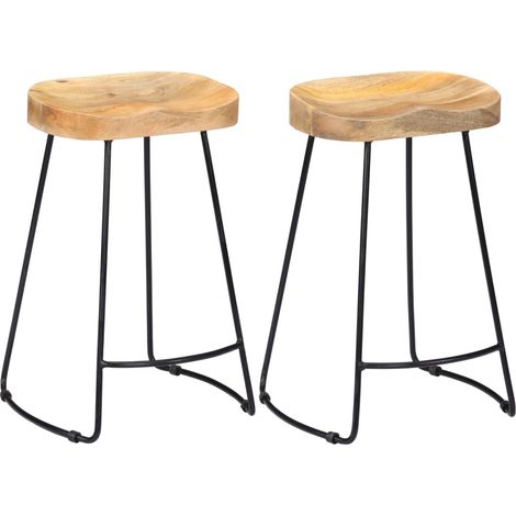 Gavin Barhocker 2 Stk. Massivholz Mango