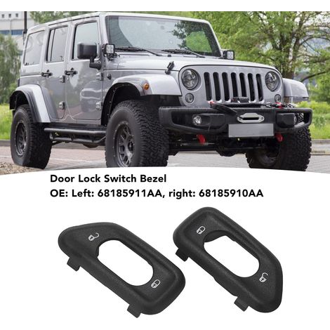 Bolsillos de control de cerradura de puerta lateral 68185910AA/68185911AA para Jeep Wrangler JK 2011-2017 (1/5)
