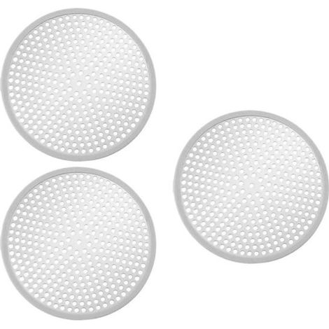 Lot de 3 grilles de siphon de sol de salle de bain en acier inoxydable, antirouille et résistantes aux cheveux, pour douche et salle de bain (multicolores). (1/5)