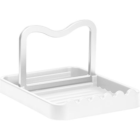 Organiseur d'ustensiles de cuisine avec base antidérapante - Design rapide - Repose-cuillère avec support de couvercle - Solution efficace pour l'espace - Multi-couches (1/5)