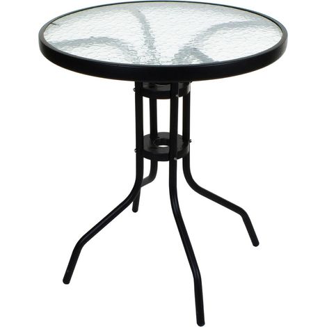 Tavolino da Giardino Island con Top in Vetro Temperato 60 cm (1/5)
