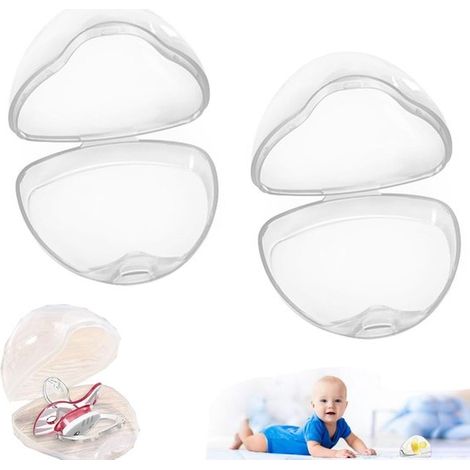 Caja para guardar 2 chupetes - Estuche para chupetes - Caja higiénica transparente - Resistente al polvo y fácil de limpiar - Apta para uso en interiores y exteriores (6,175,1 cm) (1/5)