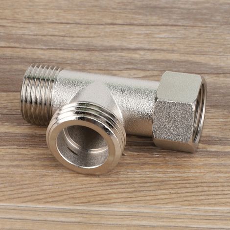 Beyamis pièces Connecteur à 3 voies Vanne de dérivation de toilette Adaptateur de vanne de chasse d'eau (EU3/8) (1/5)