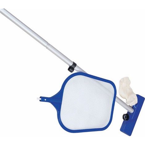 Kit Di Manutenzione per Piscina Standard Retino + Aspiratore Manico Telescopico