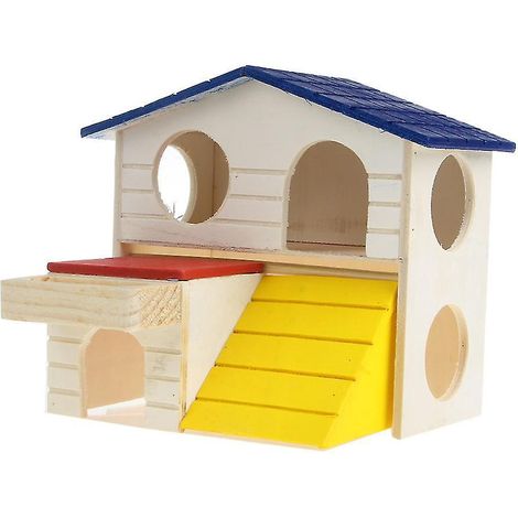 Cachette en bois pour hamster, accessoire de cage facile à nettoyer pour hamsters nains