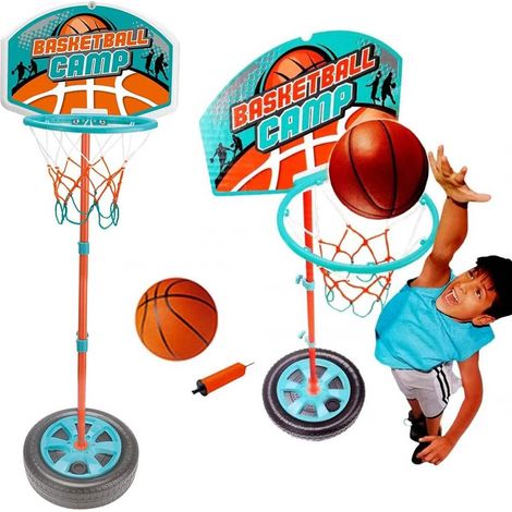 Canestro Basket a Piantana Giocattolo per Bambini con Altezza Regolabile 120 cm (1/5)