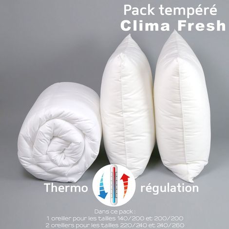 Pack Clima Fresh Thermorégulation couette TEMPEREE+oreiller - 140/200 - DODO (1/5)