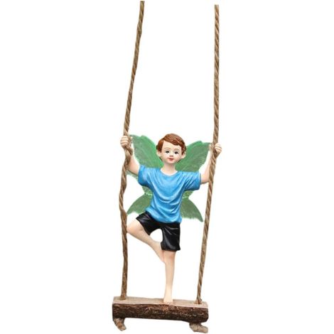 Miniature resin garden boy figurine, decorative statue, hanging sculpture, DIY project. Adorable ornament (1/5)
