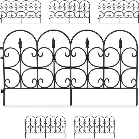 Bordure de jardin plastique 30 cm – Lot de 12 éléments – Longueur totale 4 m – Piquets inclus pour installation facile (1/5)