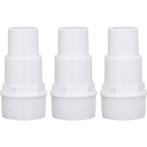 3 Pièces Adaptateur de Raccord Fileté Externe G1‑1/2 pour Piscine Hors‑Sol, Pompe, Filtre et Skimmer