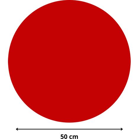Rond verre acrylique rouge 3 mm - Diamètre 50 cm (500 mm) - Disque verre synthétique - Plaque PMMA XT - Plexiglass (1/5)