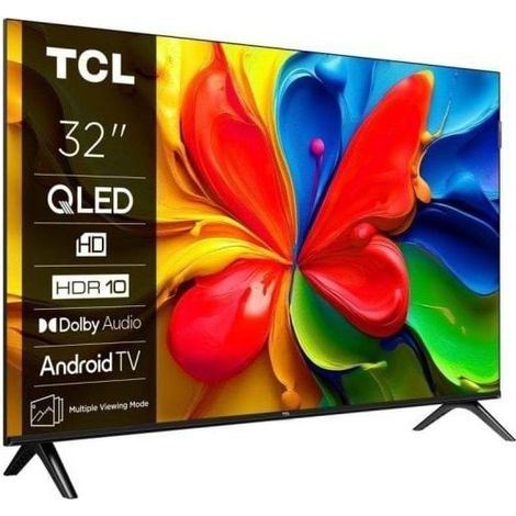 Televisor TCL QLED S4K 32" Google TV HDR10 Dolby Audio WiFi Bluetooth VA Sin Bisel