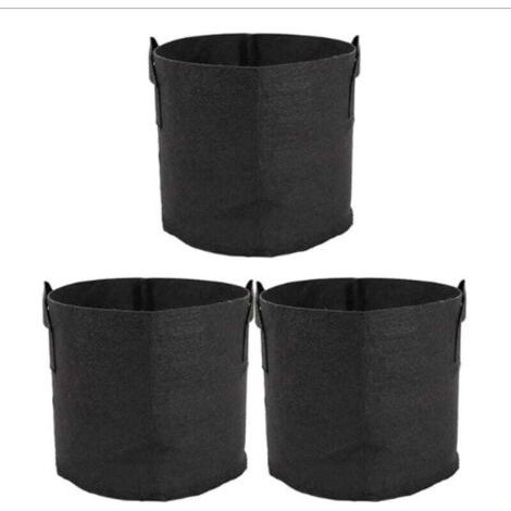 Sac de Plantation 3 pièces Sacs à Plantes en Non tissé Aération Tissu Pots Respirant Sac avec Poignées pour Jardin Maison (1/4)