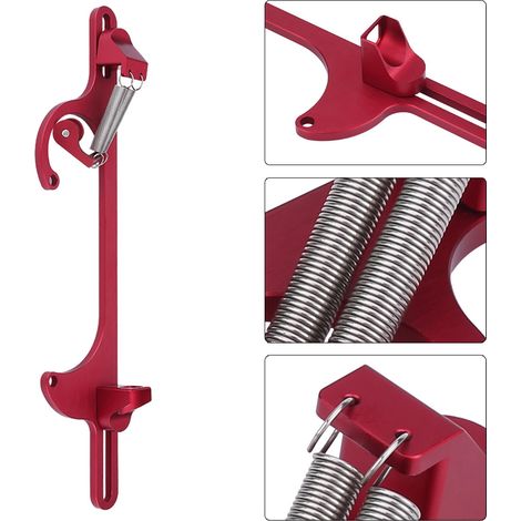 Gaszughalterung aus Aluminium für Holley 4150 und 4160 Vergaser, rot (1/5)