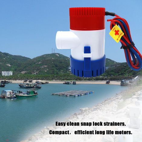 Pompe de cale 1100GPH 12V pompe à eau électrique pour Aquario hydravion Submersible camping-cars péniche bateaux (1/5)