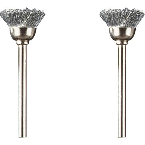 442 Lot de 2 Brosses boisseau en Acier Diamètre 15mm pour Nettoyer (1/5)