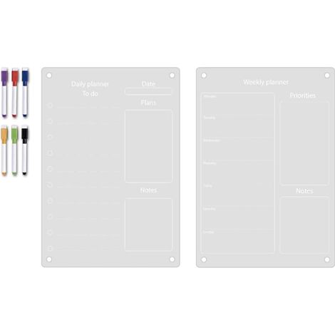 Magnetic Dry Erase Board in Transparent Acrylic, 2 (1/2)