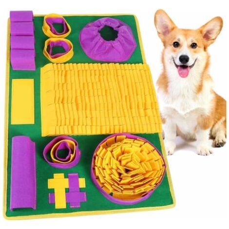 BUNTHAUS Tapis à renifler pour Chiens, Jeu d'alimentation interactif pour l'ennui et la Stimulation mentale,Tapis pour Chien Encourage Les Naturelles de Nourriture et Une Alimentation Lente (1/5)