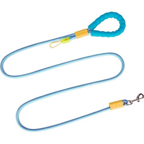 Leine mit integriertem Halsband – 145 cm – Durchmesser 1 cm – Blau (1/5)