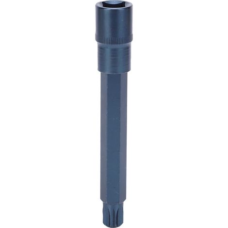 Punta per bussola in acciaio legato a 12 lati, trattamento superficiale brunito, 1/2" x 150 mm x M14 per avvitatore elettrico (1/5)