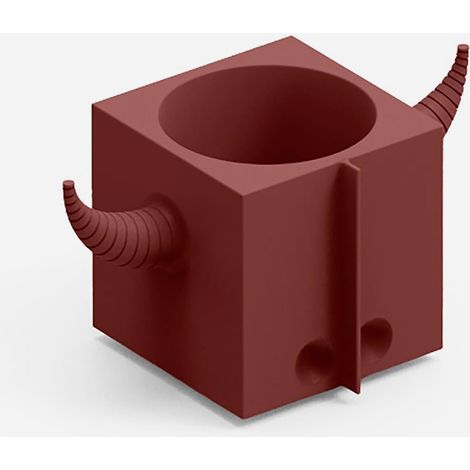 Vaso da esterno design toro in polietilene Orot - Bordeaux (1/4)