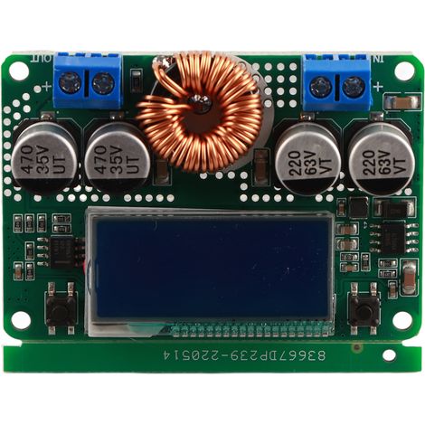 DC/DC-Abwärtsnetzteilmodul 8–60 V auf 3–32 V, max. 7 A, einstellbar, mit Gehäuse (1/5)