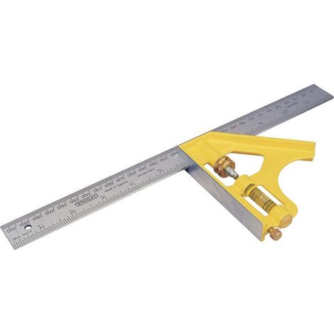 Stanley 12 Inch 300mm Combination Square Die Cast Metal 2-46-028 STA246028