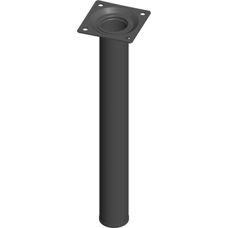 Möbelfüße Tischbeine rund Möbelbeine ø 30 mm Länge 250 mm Stahl schwarz (1/3)