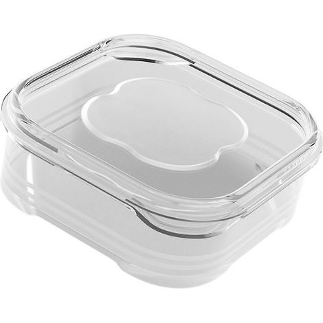 Boîte de conservation alimentaire hermétique en plastique, compatible micro-ondes et réfrigérateur, avec couvercle, pour la maison ou le bureau. (1/5)