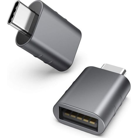 Adaptateur USB C vers USB Pack de 2 USB C mâle vers USB3 Femelle, Adaptateur Compatible avec iPhone 15 Pro Max MacBook (1/5)