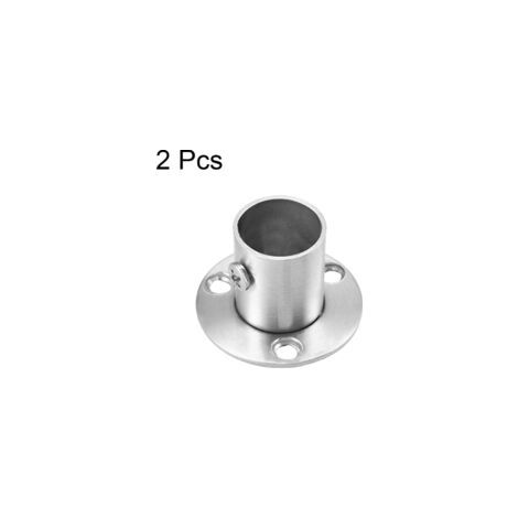 32-mm-Gardinenstangenhalterungen, verstellbare Edelstahl-Wandhalterung für Kleiderschränke, mit 6 Schrauben und 6 Befestigungsbolzen