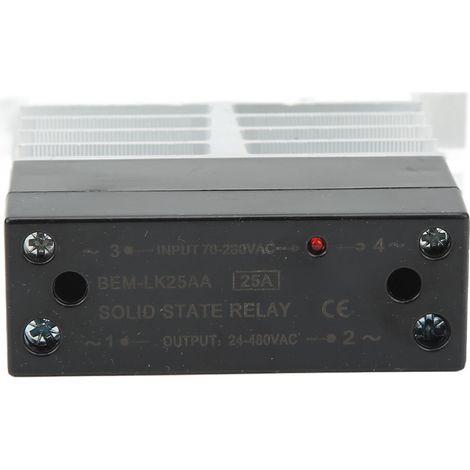 BERM AC/AC-Halbleiterrelais, Gehäuse aus ABS-Aluminiumlegierung, Eingang 70–280 V, Ausgang 24–480 V, Relaismodul zur Motorsteuerung (1/5)