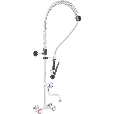 Robinet douchette 2 trous - Flexible de 1000 mm - Bec de 220 mm - Manettes rondes (1/3)
