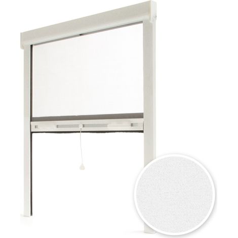 Zanzariera a Rullo Riducibile LUXE H100 x L80 - Bianco strutturato