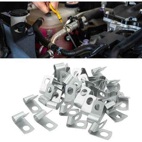 40 Sätze Schlauchschellen für Brems- und Kraftstoffleitungen, geeignet für Leitungsdurchmesser von 3/16", 1/4", 5/16" und 3/8". (1/5)
