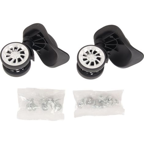 2 Roues de Valise 360° Rotatives Verrouillables Silencieuses Antiusure PP PET Roulettes avec Vis de Remplacement (1/5)