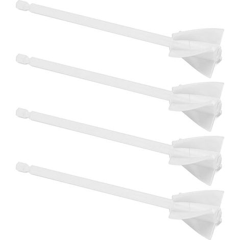 4 Pales Mélangeur Résine Mélange Homogène 5 Lames Accessoire Perceuse Blanc Réutilisable (1/5)