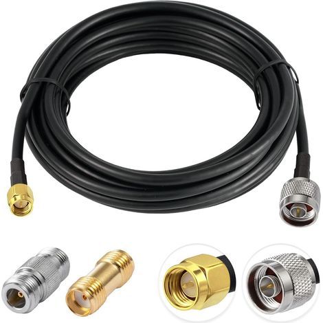 RG58 Male N to SMA Male Coaxial Cable, 5M, Adapter Included, For 3G 4G 5G GPS Antenna (1/5)