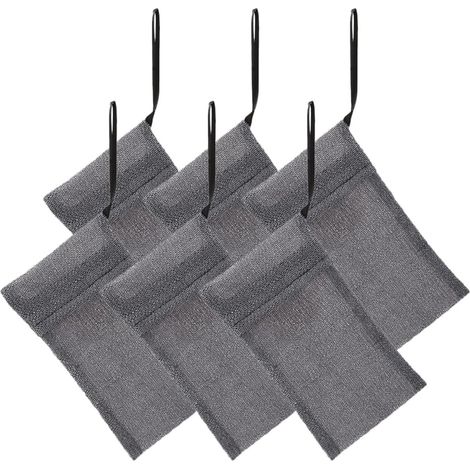 6 teiliges Netzseifenbeutel Set aus Nylon und Polyester mit