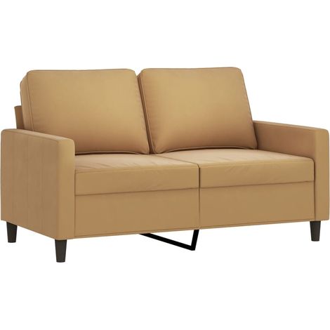 Canapé à 2 places,Sofa pour Salon,Banquette Marron 120 cm Velours CFW988673 (1/5)