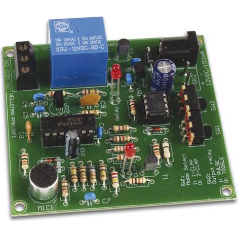 Whadda Kit de Soldadura, Bricolaje, Interruptor de Encendido/apago, Control de luz, Ideal para Personas con discapacidades, controlado por microprocesador (1/2)