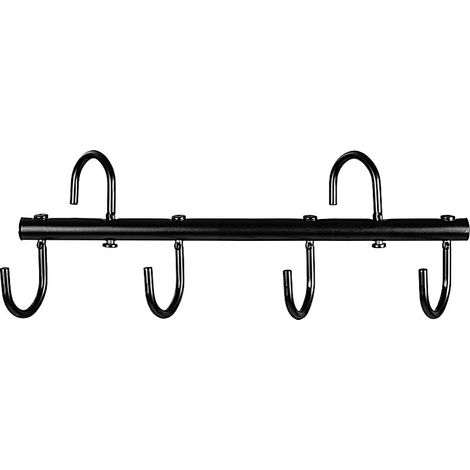 Appendibriglie multiplo portatile snodato in metallo verniciato con ganci girevoli