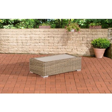 Polyrattan Lounge Tisch Madeira 110 x 60 natura (1/4)