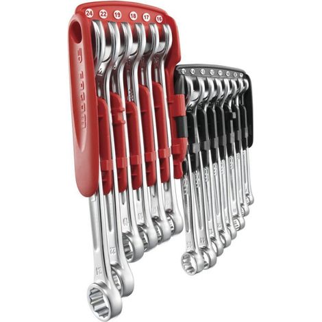 Facom – Jeu de 14 clés mixtes 7-24 mm – Étui inclus – Pour travaux mécaniques – Acier au chrome vanadium – Normes françaises
