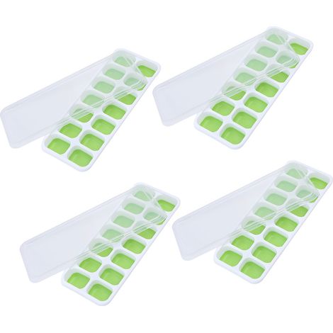4er-Pack Eiswürfelformen mit glänzender Innenseite, stapelbar, einfach zu bedienen, ideal für Partys und andere Feiern, Grün (1/5)