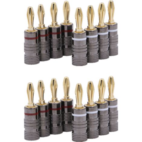 Fiche banane plaquée or 4 mm (1/5)