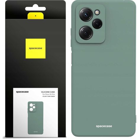Funda de silicona Spacecase para Poco X5 Pro 5G, color verde oscuro. (1/5)